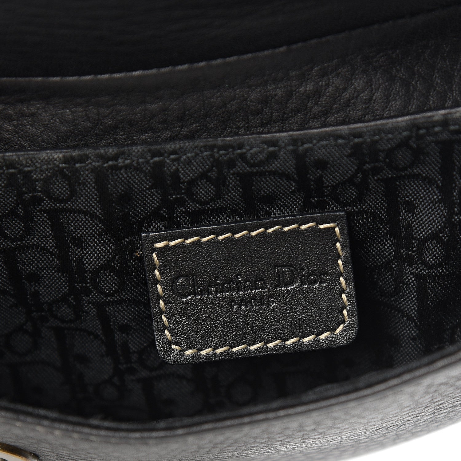 Christian Dior Grained Calfskin Saddle Belt Bag Black 5 of 11