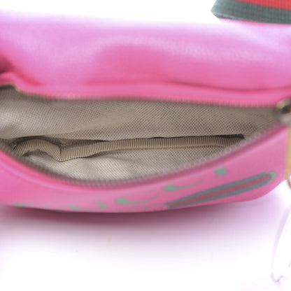Gucci Grained Calfskin Small Logo Belt Bag Box Pink Green 5 of 10