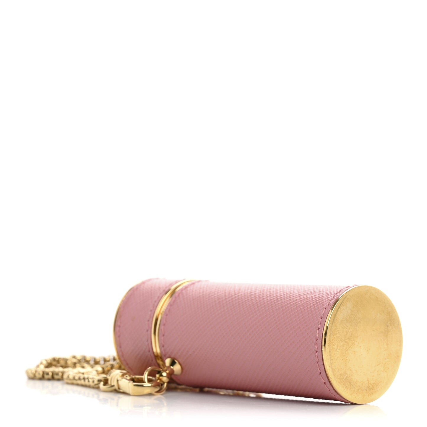 Saffiano Logo Plaque Lipstick Case Petalo