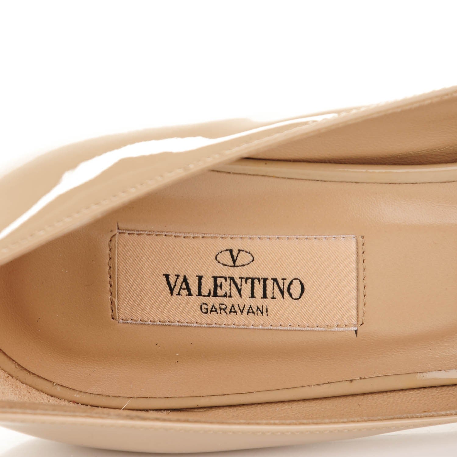 Valentino Garavani Patent Couture Bow Peep Toe 30/125mm Platform Pumps 39.5 Beige 7 of 7