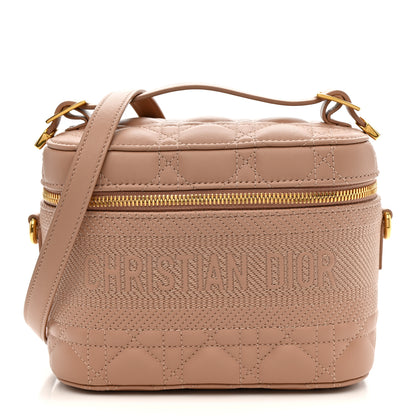 Christian Dior Lambskin Cannage Small Diortravel Vanity Case Rose Des Vents 1 of 10