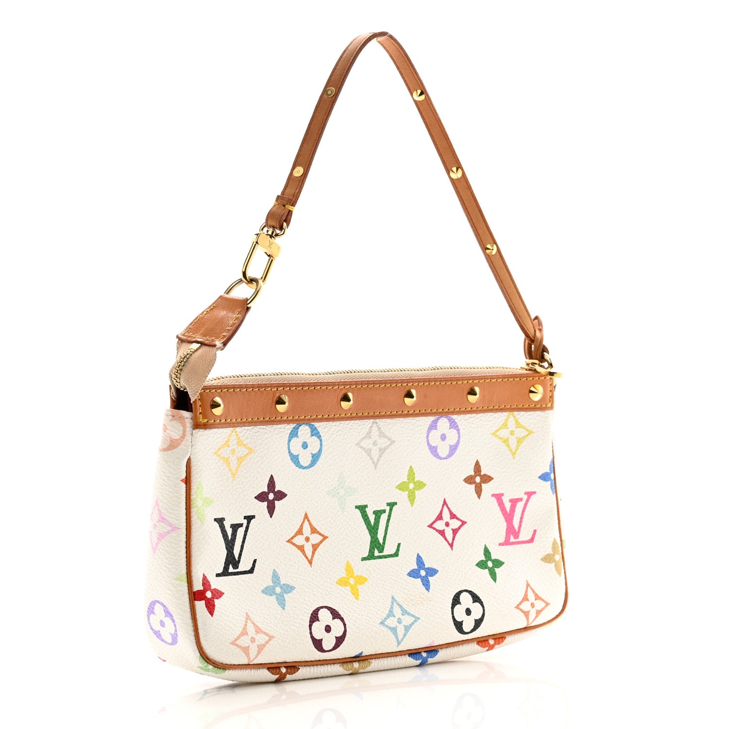 Monogram Multicolor Pochette Accessories White