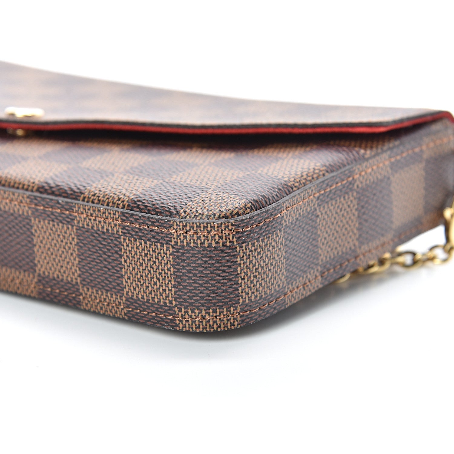 Louis Vuitton Damier Ebene Pochette Felicie Chain Wallet 12 of 12