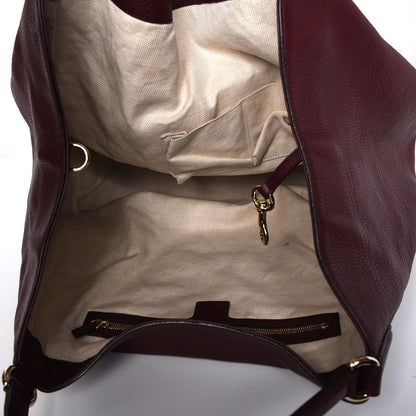 Gucci Pebbled Calfskin Large Soho Shoulder Bag Bordeaux 5 of 7