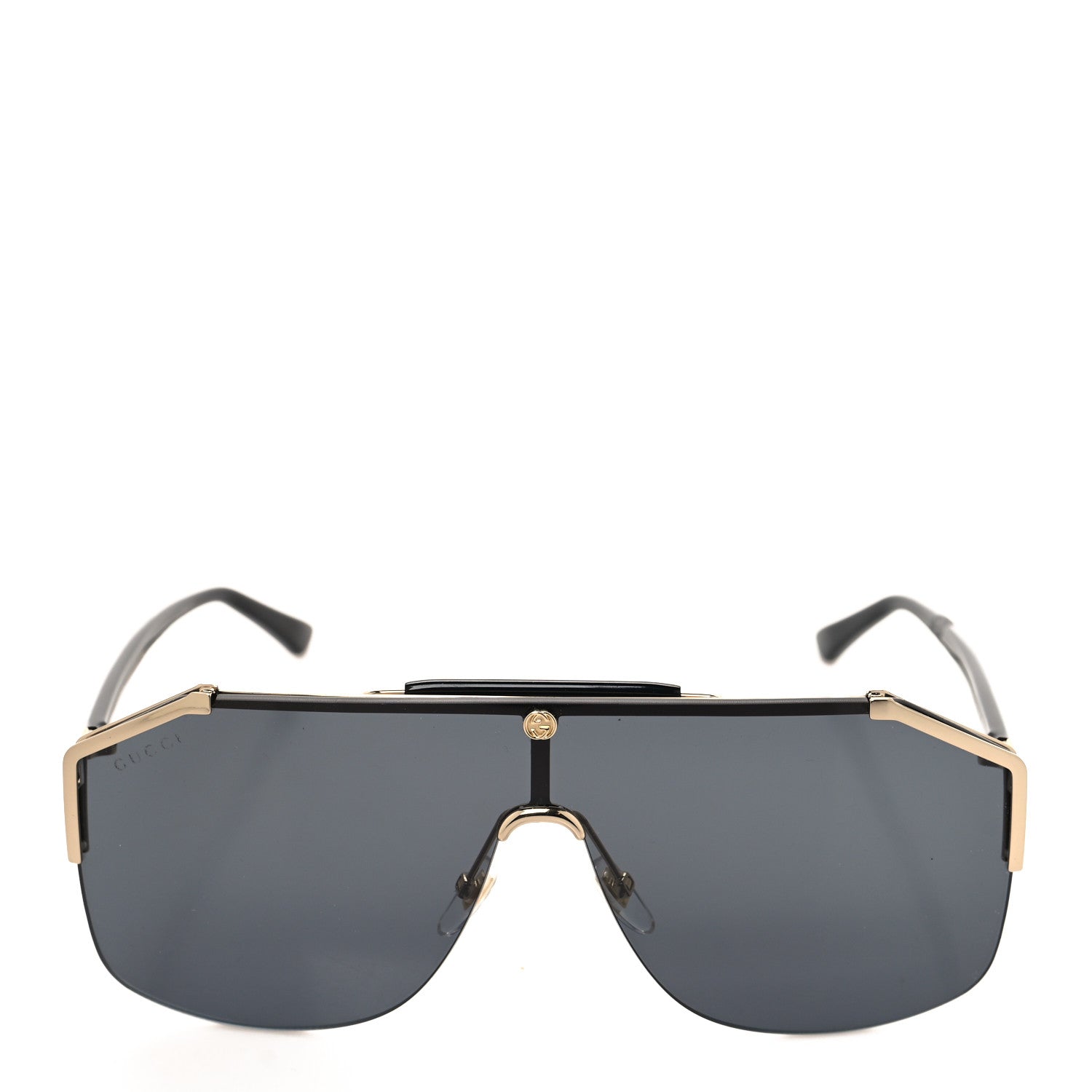 Gucci Metal Rimless Square Sunglasses GG0291S Black Gold 2 of 8