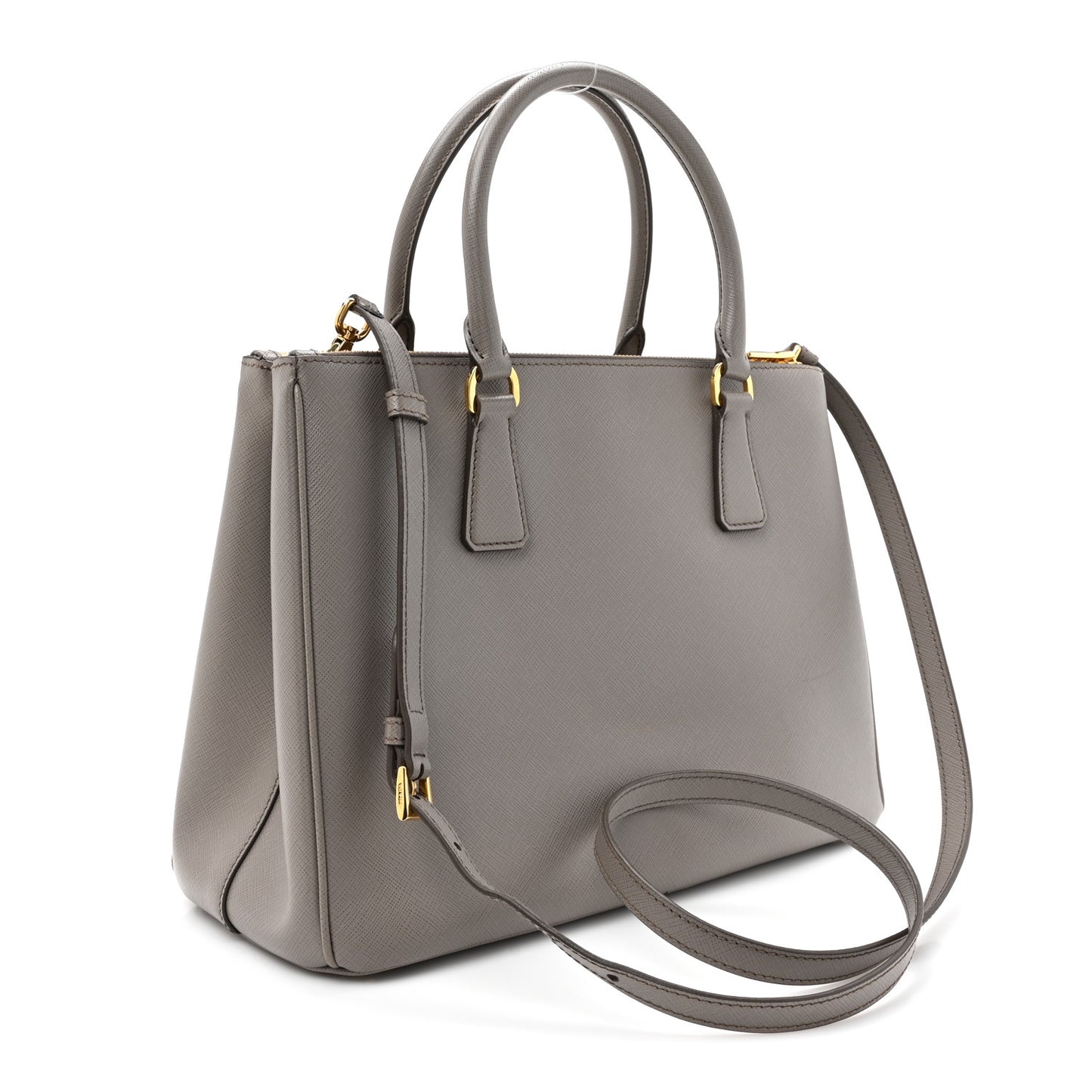 Saffiano Medium Galleria Double Zip Tote  Argilla