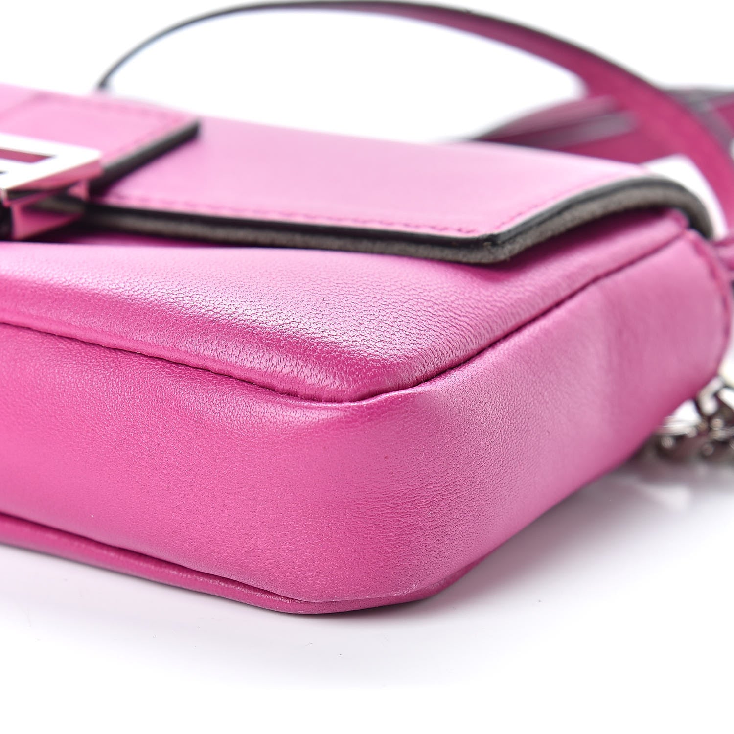 Fendi Shiny Nappa Micro Baguette Magenta 10 of 10