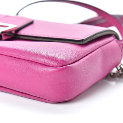 Fendi Shiny Nappa Micro Baguette Magenta 10 of 10