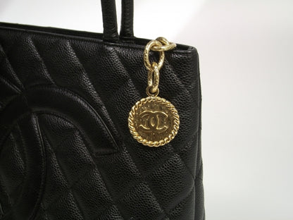 Chanel Caviar Medallion Tote Black GHW 10 of 10