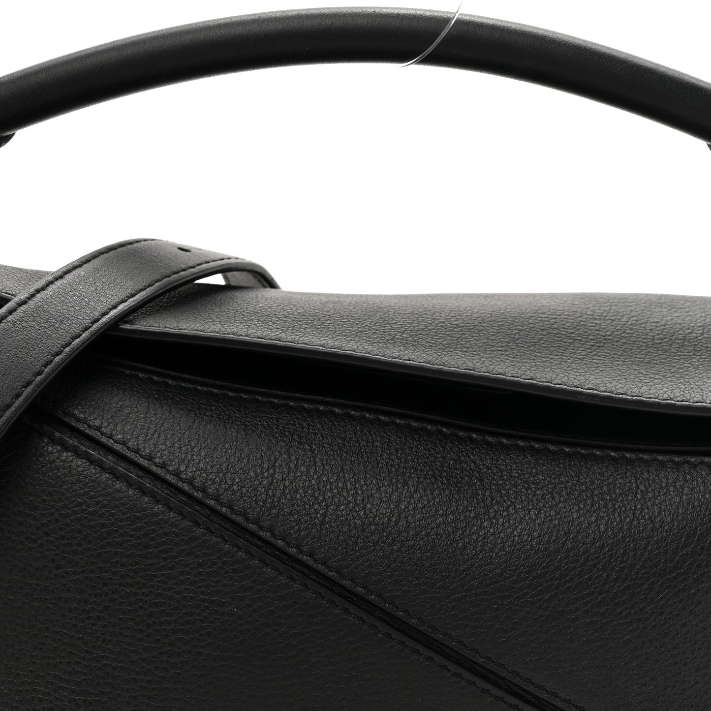 Calfskin Small Puzzle Edge Bag Black