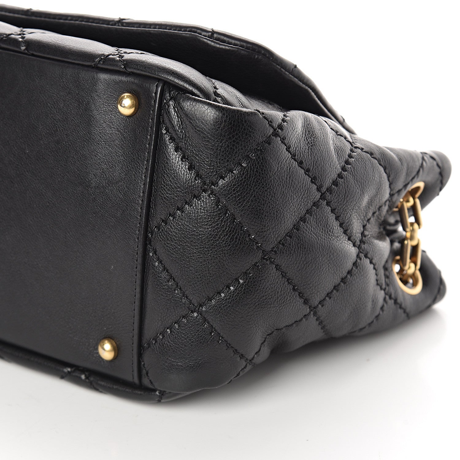 Chanel Calfskin Quilted Retro Chain Flap Black 9 of 9