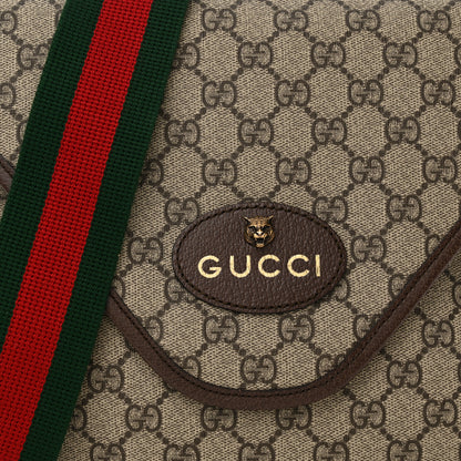 Gucci GG Supreme Monogram Web Medium Neo Vintage Flap Messenger Bag Beige New Acero 8 of 10