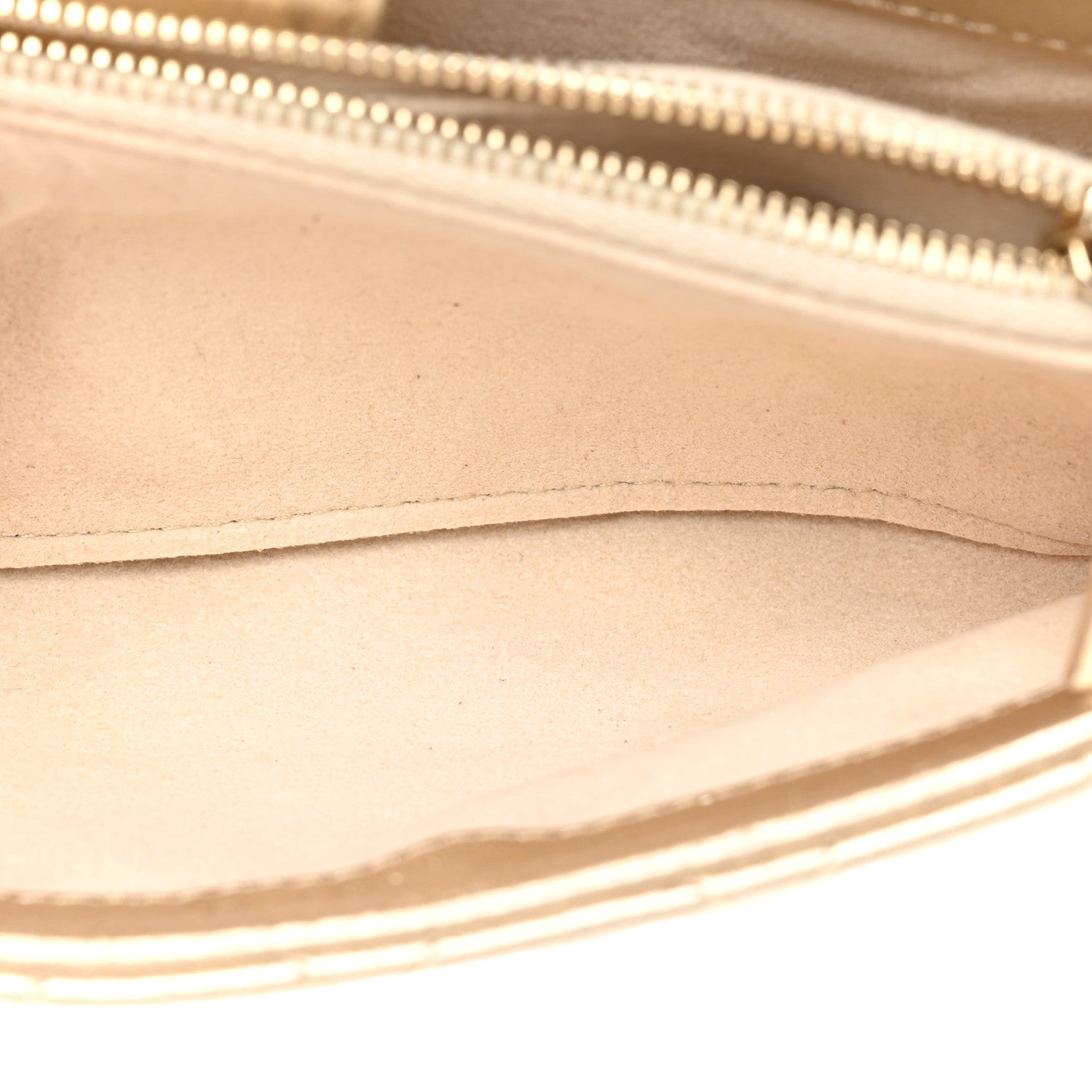 Chanel Metallic Lambskin Quilted Mini Phone Holder Clutch Light Gold 5 of 12