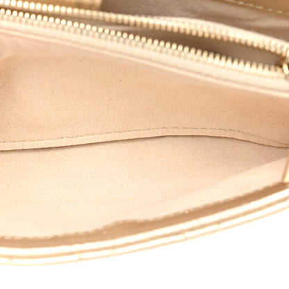 Chanel Metallic Lambskin Quilted Mini Phone Holder Clutch Light Gold 5 of 12