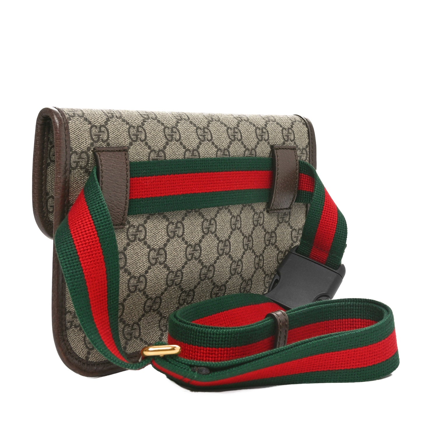 GG Supreme Monogram Neo Vintage Web Belt Bag Brown