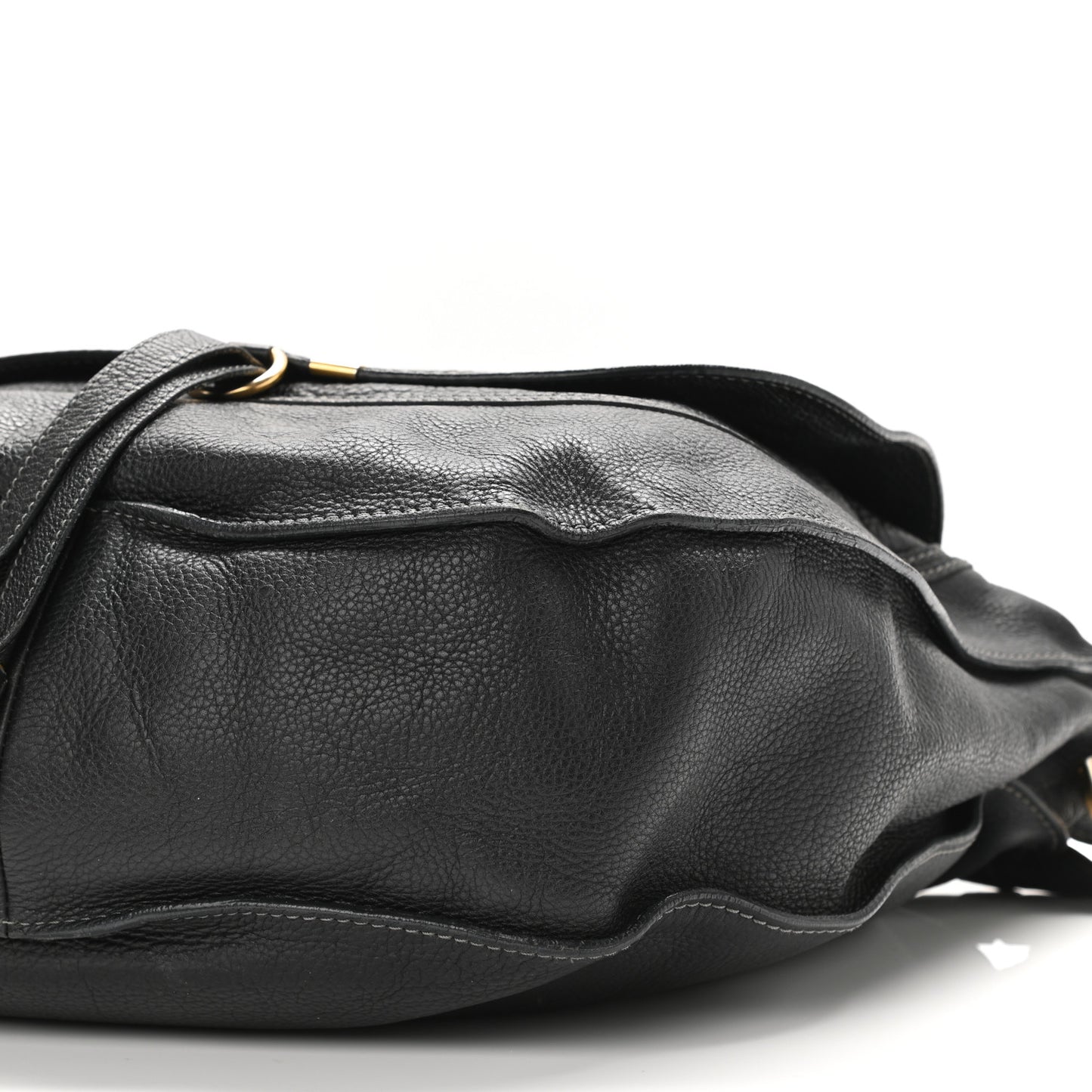 Calfskin Large Marcie Satchel Black