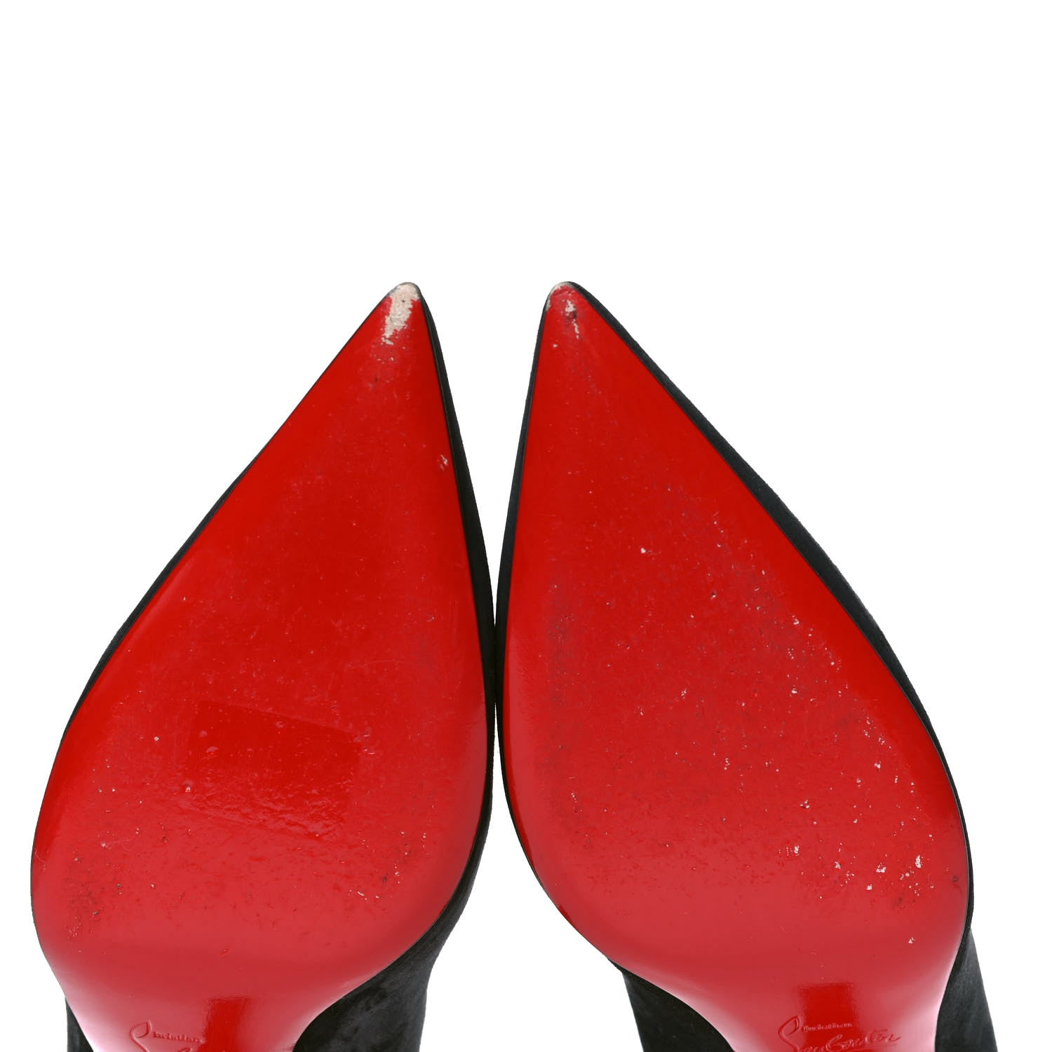 Christian Louboutin Veau Velours Apostrophy 85 Pumps 37 Fusain 5 of 6