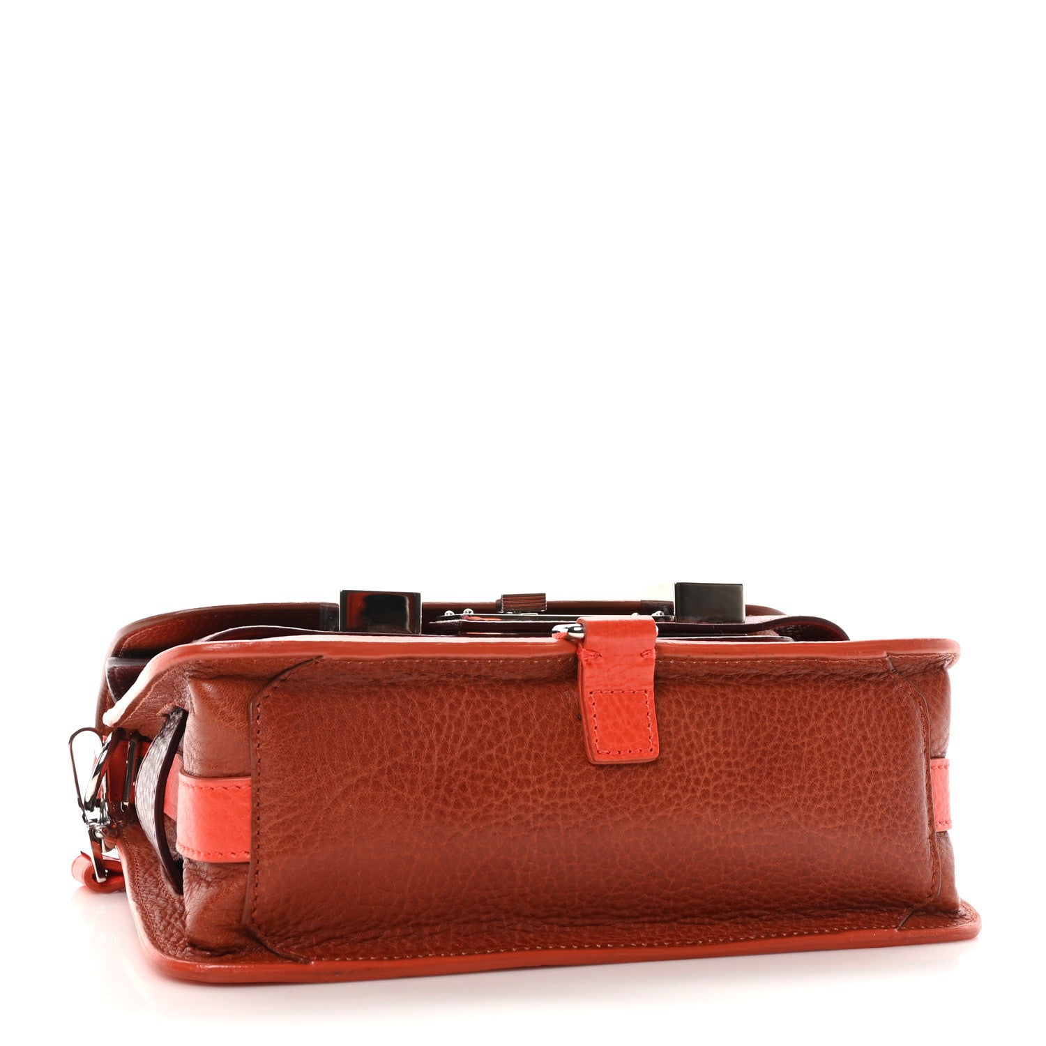 Proenza Schouler Calfskin Mini PS11 Classic Shoulder Bag Saddle Burgundy Tangerine 4 of 9
