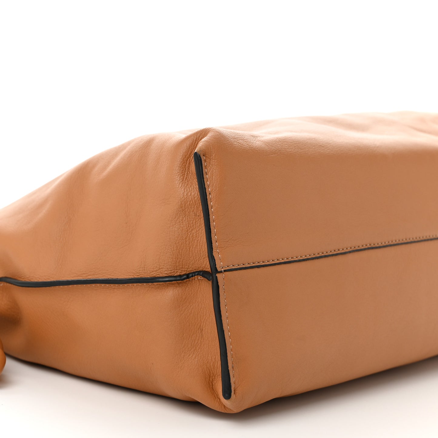 Calfskin Large Flamenco Knot Bag Warm Desert