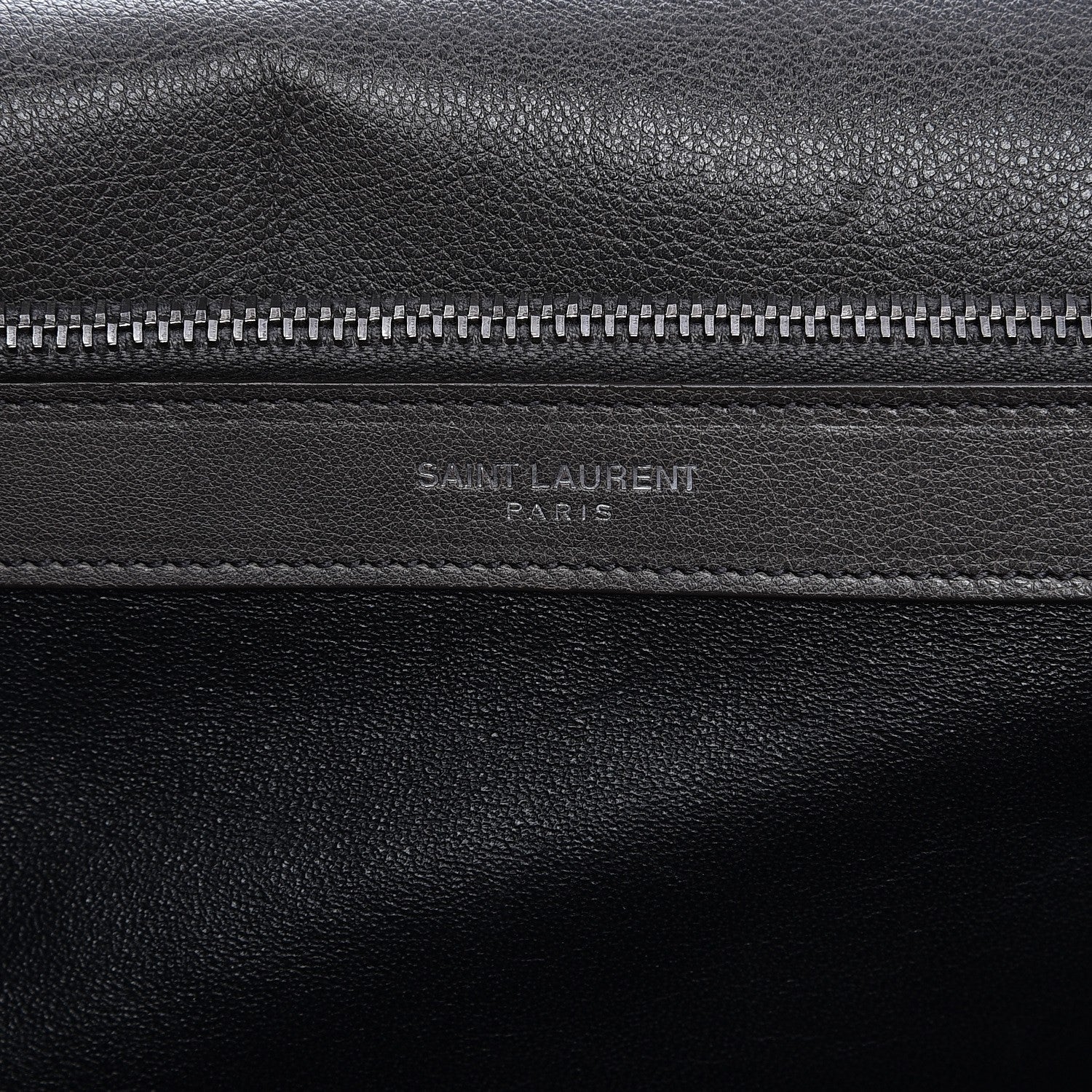 Saint Laurent Sheepskin Matelasse Chevron Monogram Large College Satchel Grey 9 of 15