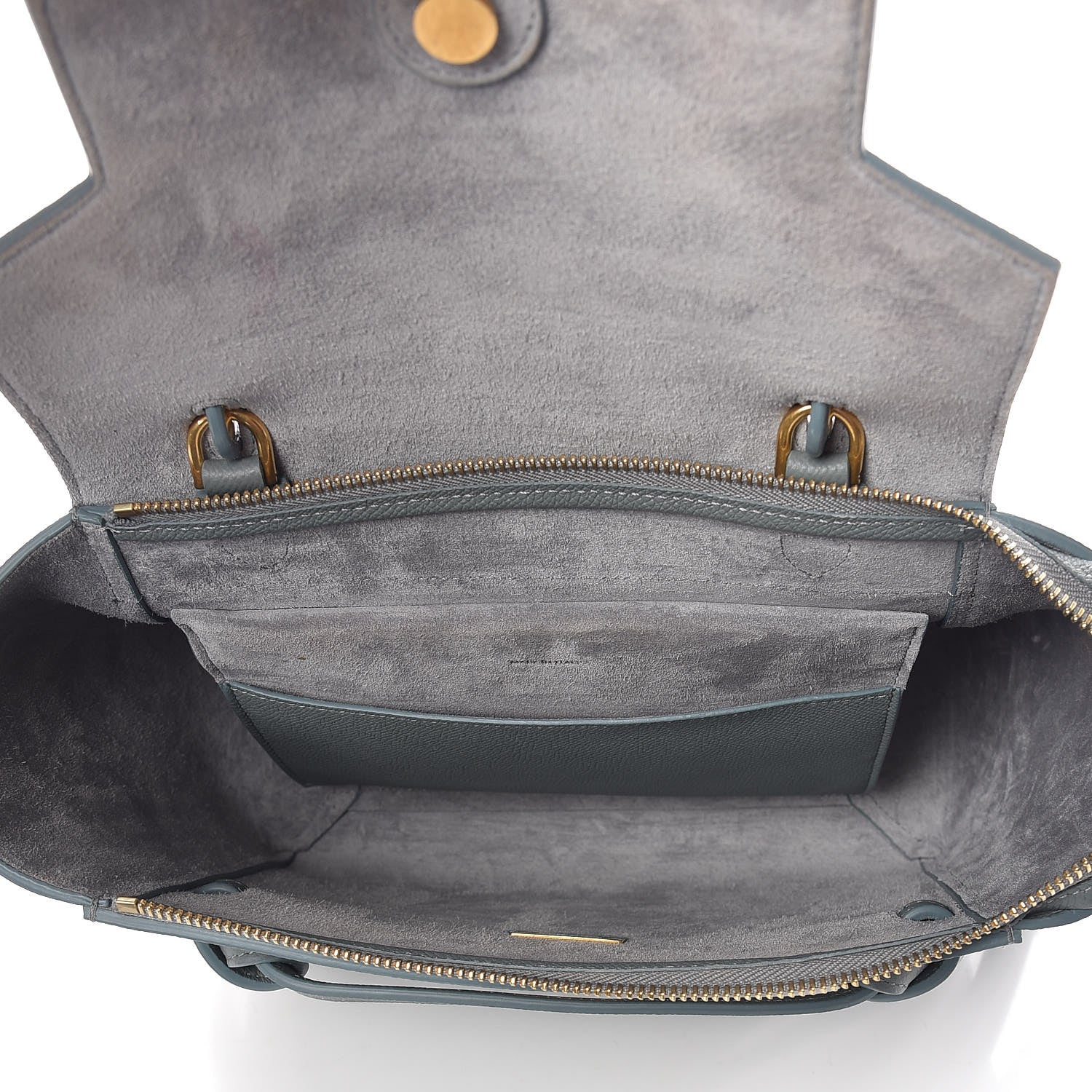 Celine Baby Grained Calfskin Micro Belt Bag Storm 9 of 10