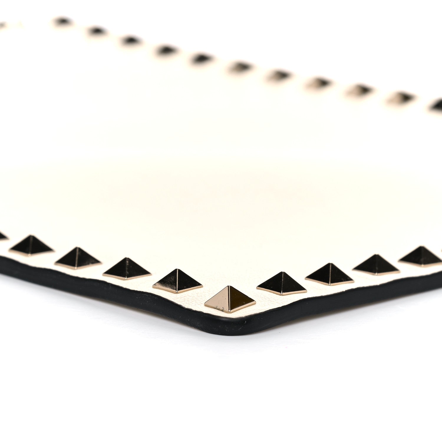 Valentino Garavani Vitello Large Rockstud Zip Pouch Light Ivory 6 of 9