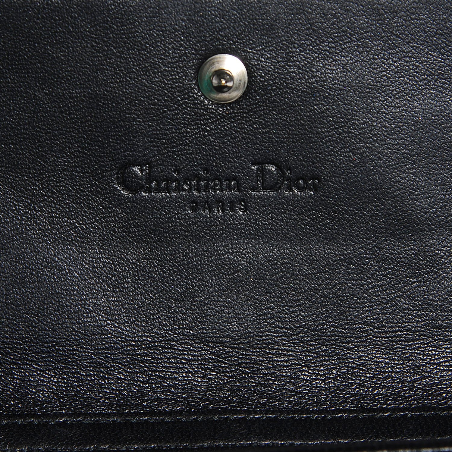 Christian Dior Lambskin Cannage Lady Dior Rendezvous Wallet On Chain Black 6 of 7