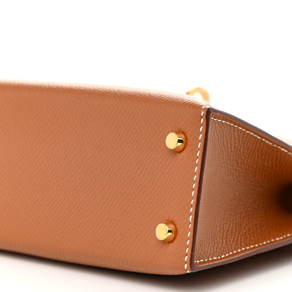 Hermes Epsom Mini Kelly Sellier 20 Gold 10 of 11