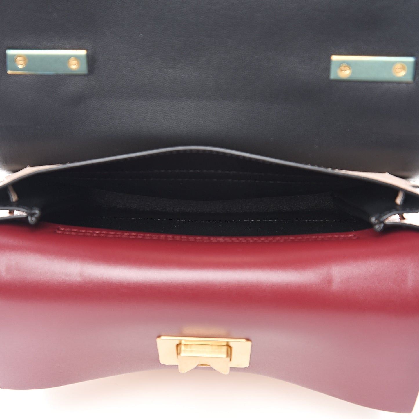 Smooth Calfskin Small VRing Crossbody Bag Rose Cannelle Light Ivory Cerise