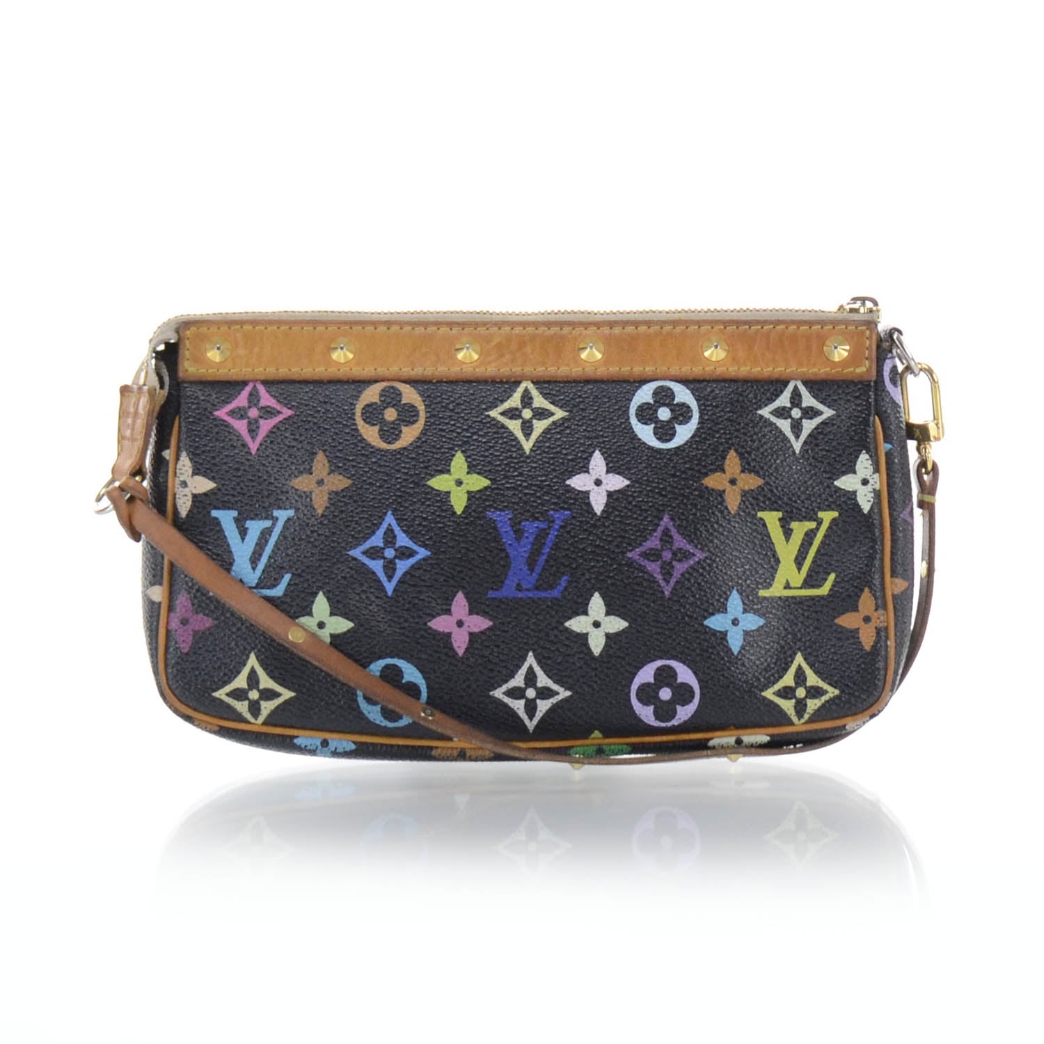 Louis Vuitton Monogram Multicolor Pochette Accessories Black 1 of 10