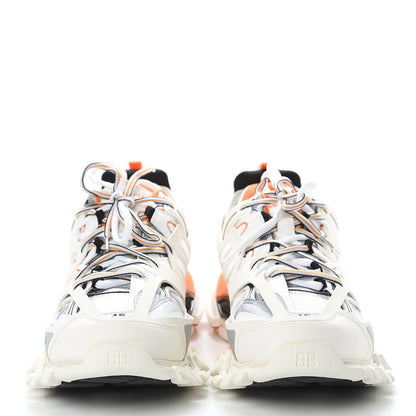 Balenciaga Mesh Nylon Mens Track Sneakers 45 White Orange 2 of 7