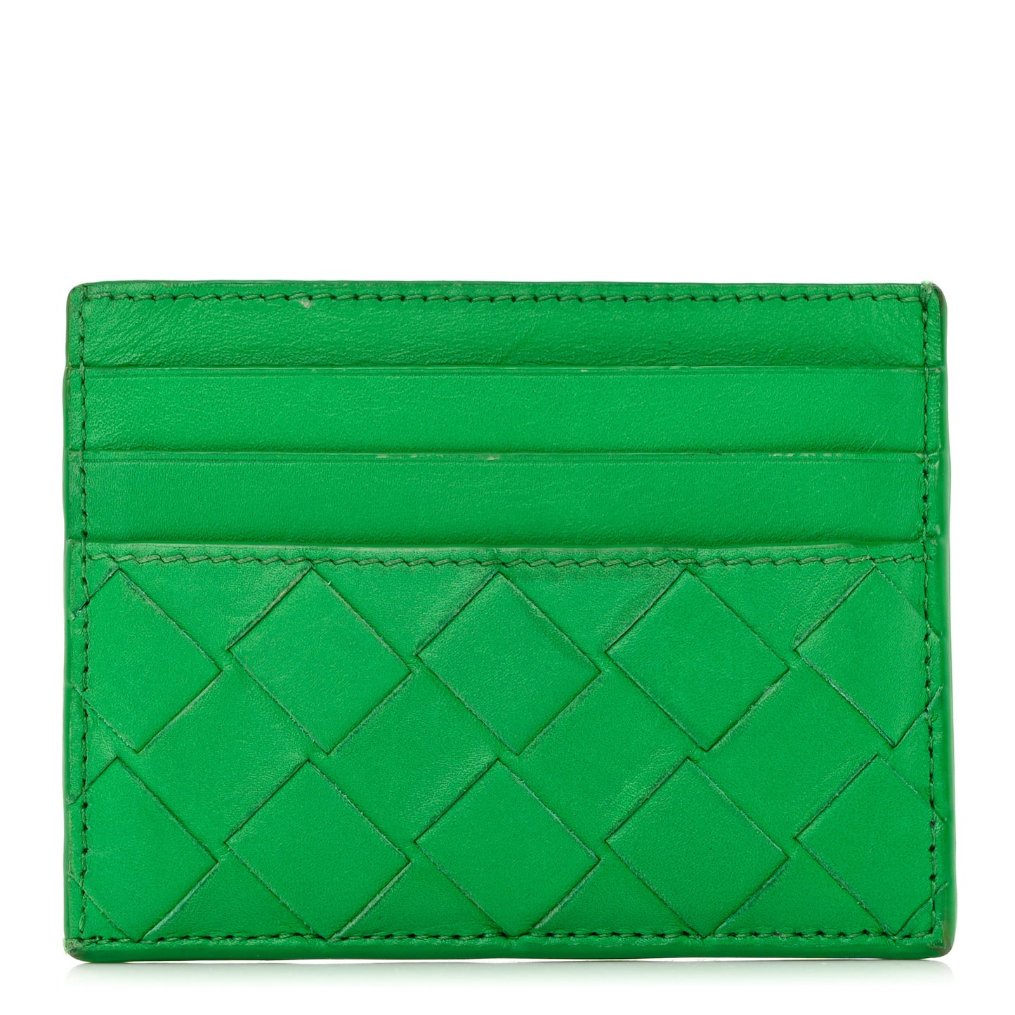 Nappa Intrecciato Card Holder Parakeet