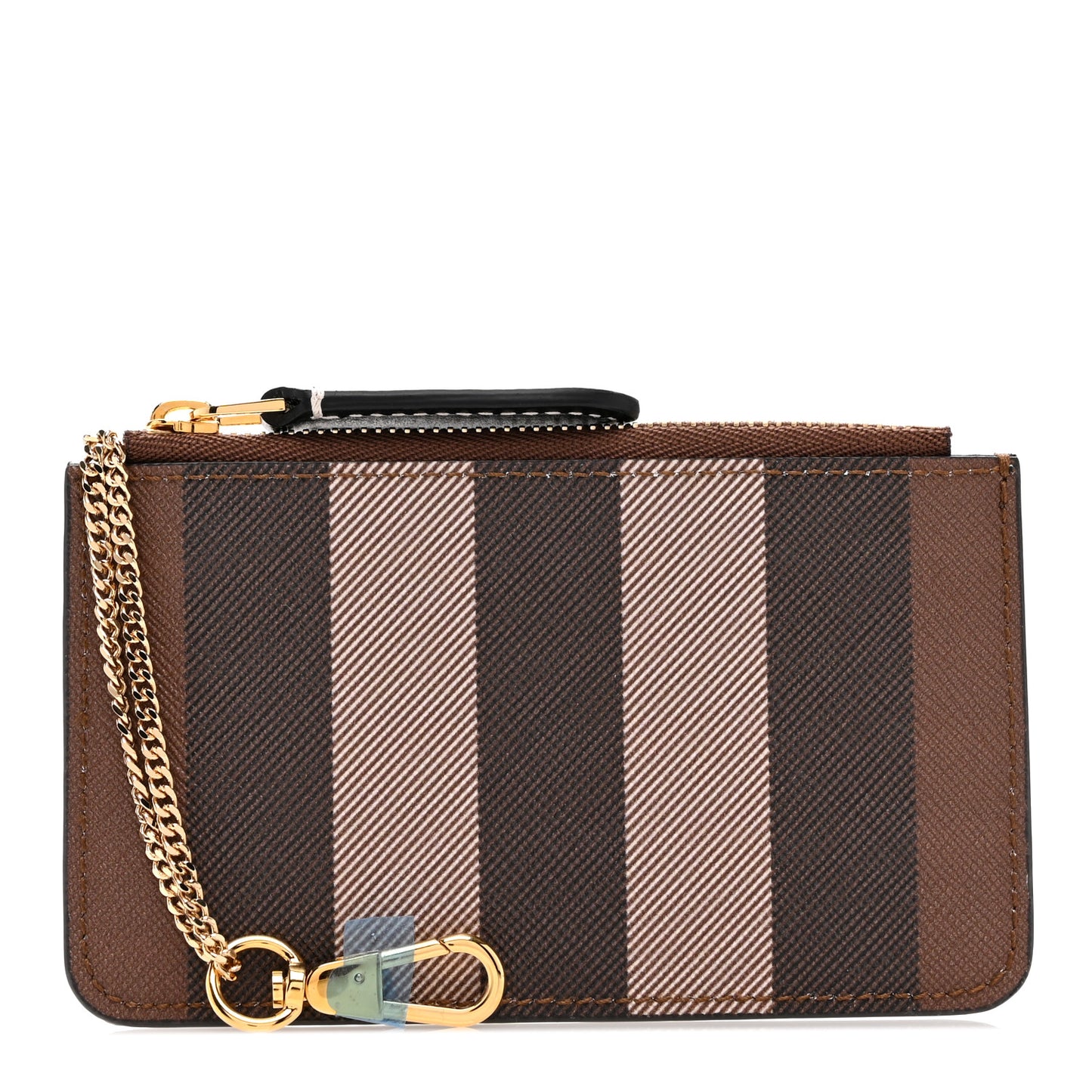 Kelbrook Exaggerated Check Canvas Card Case Birch Brown