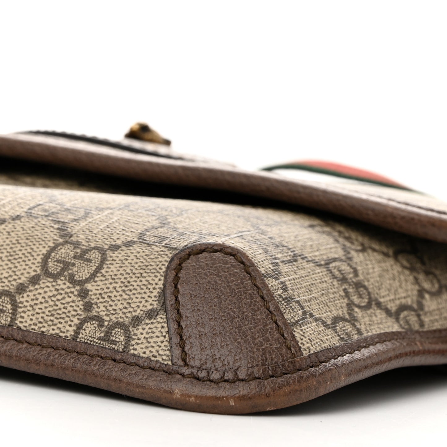 GG Supreme Monogram Neo Vintage Web Belt Bag Brown