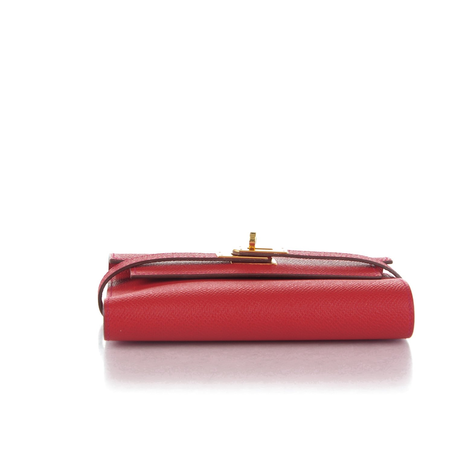 Hermes Epsom Kelly Medium Wallet Rouge Casaque 6 of 16
