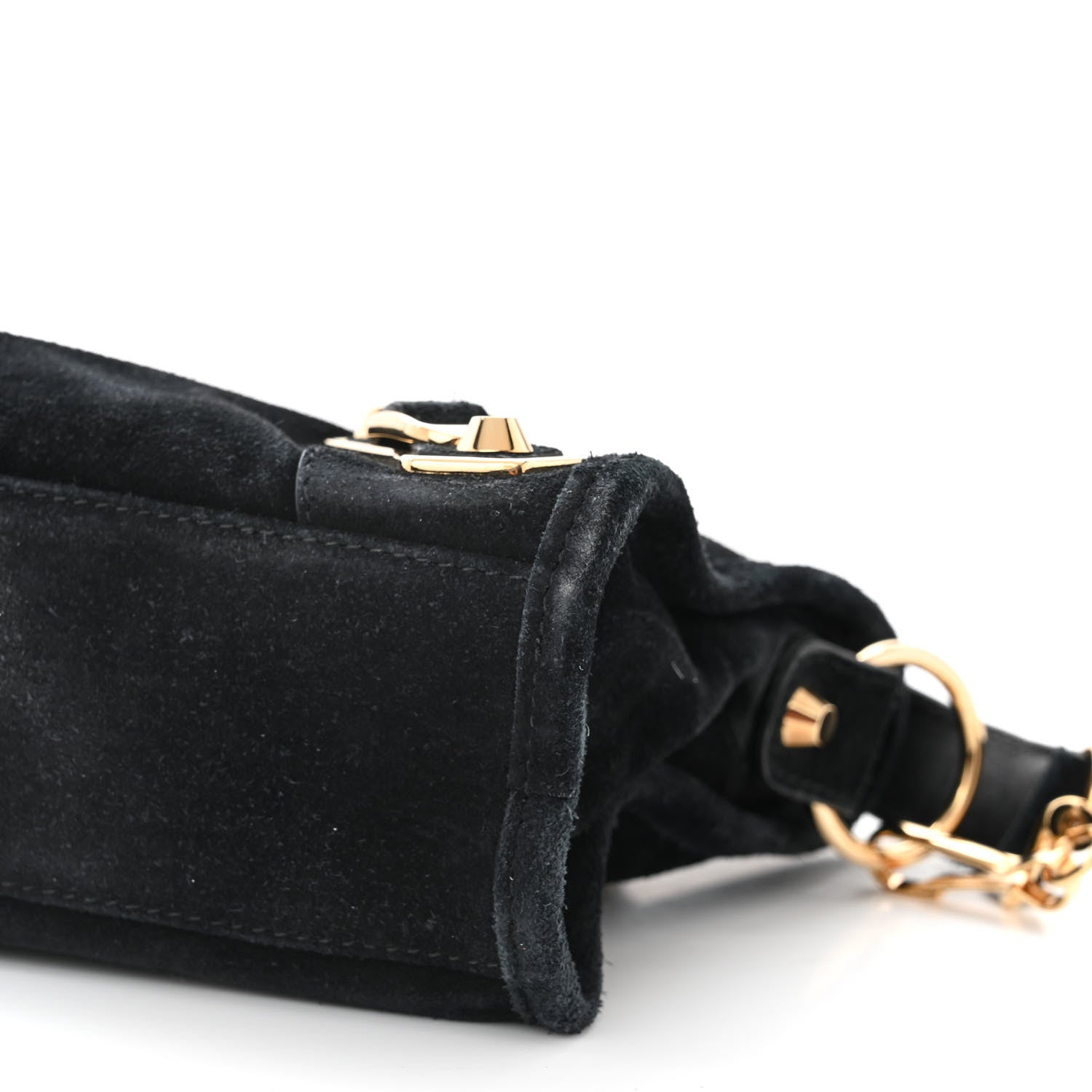 Balenciaga Baby Daim Suede Gold Metallic Edge Hardware Mini City Black 11 of 11