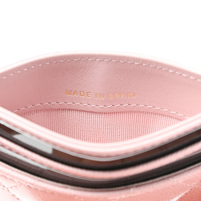 Chanel Caviar Quilted Studded CC Card Holder Light Pink 7 of 9