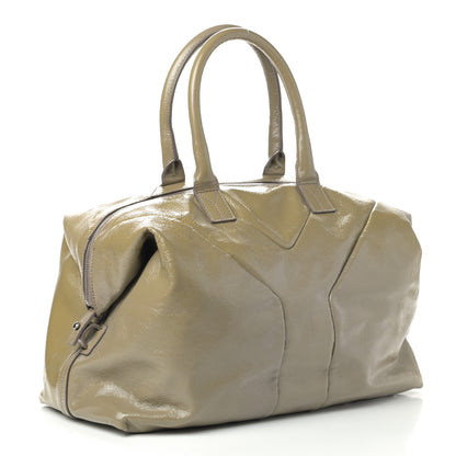 Saint Laurent Textured Patent Medium Easy Sac Taupe 2 of 13