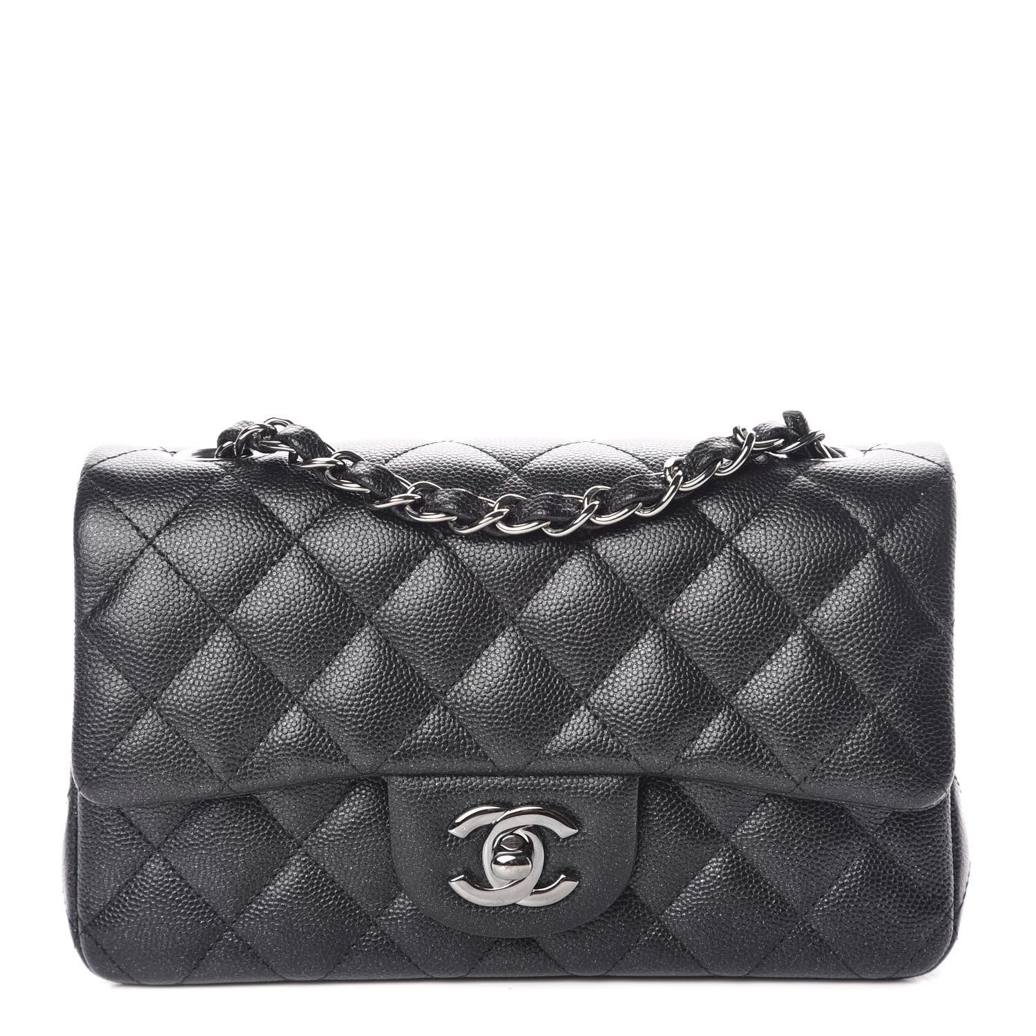 Chanel Iridescent Caviar Quilted Mini Rectangular Flap Black 1 of 10
