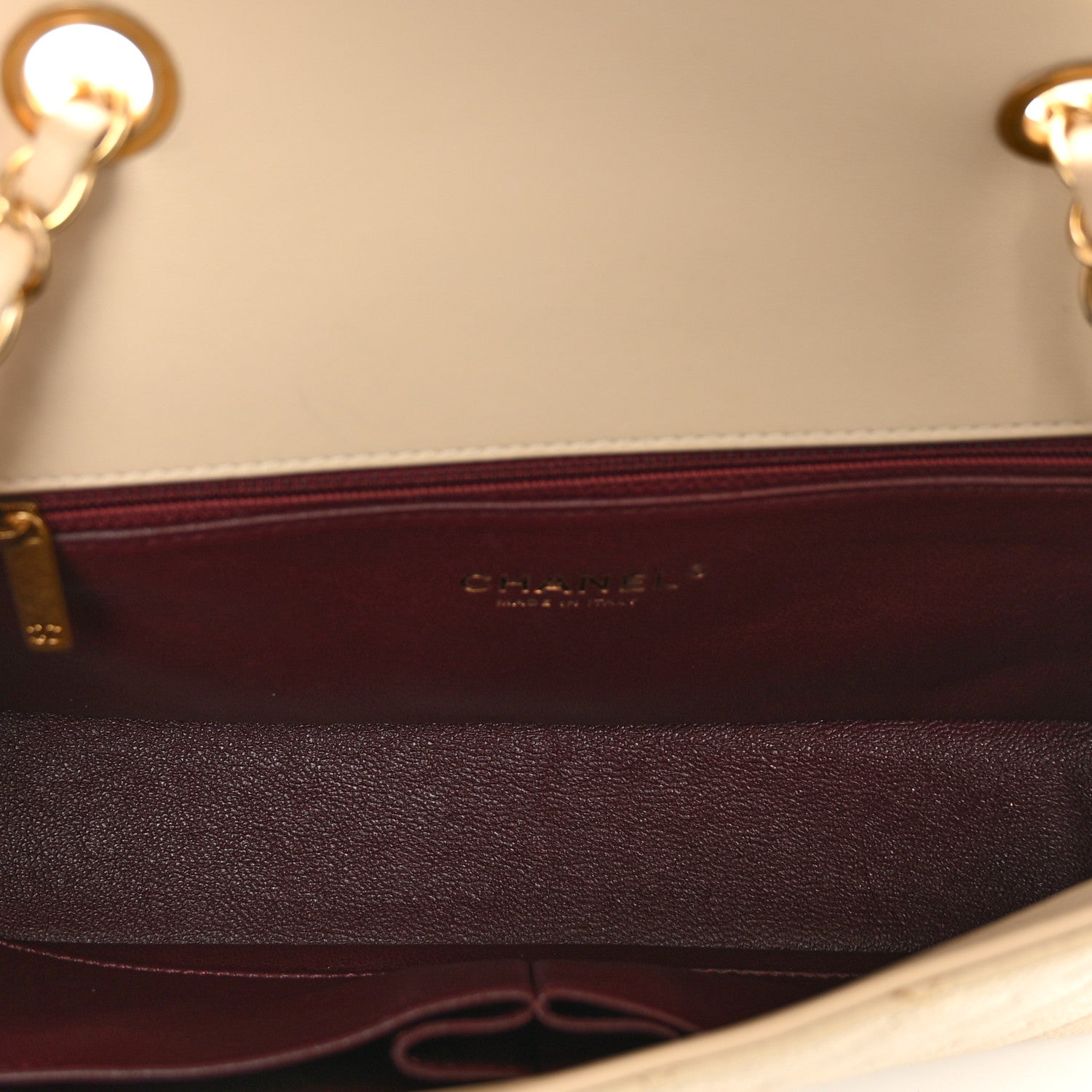 Chanel Caviar Quilted Medium CC Filigree Flap Beige 6 of 12