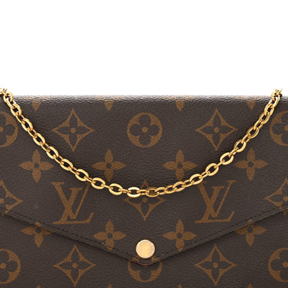 Louis Vuitton Monogram Pochette Felicie Chain Wallet Fuchsia 8 of 18