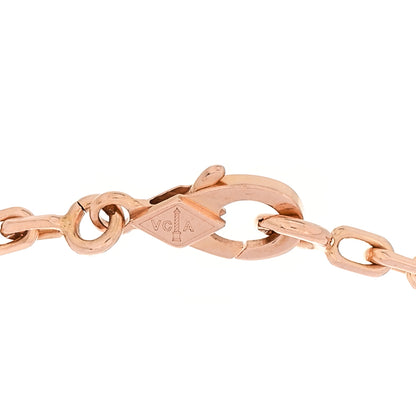 Van Cleef & Arpels 18K Rose Gold Carnelian Mother of Pearl Onyx 5 Motifs Lucky Spring Bracelet 3 of 5