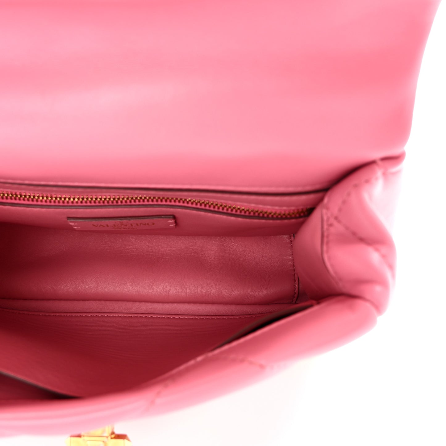 Nappa Medium Roman Stud Shoulder Bag Flamingo Pink