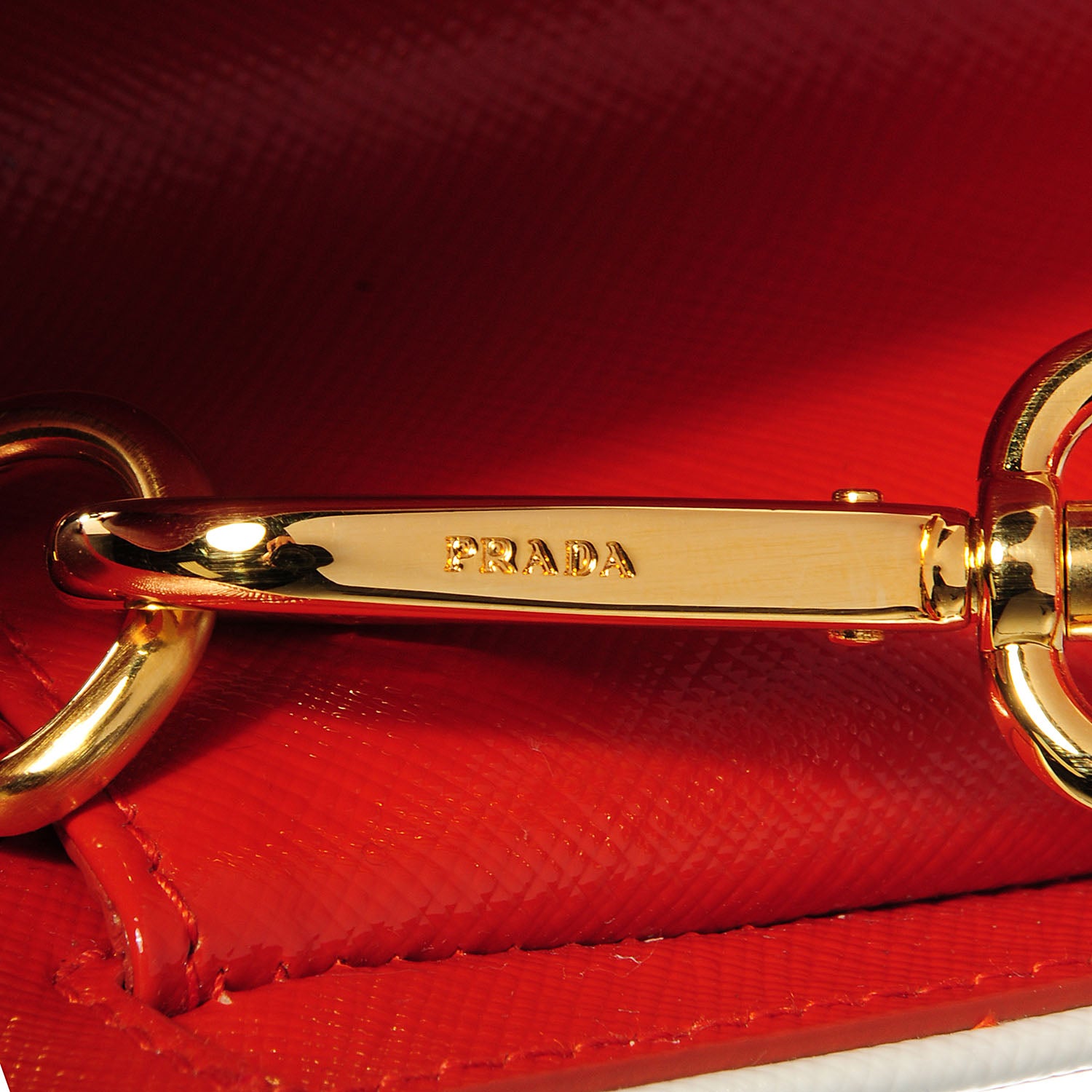 Prada Saffiano Vernice Shopping Tote Arancio 11 of 12