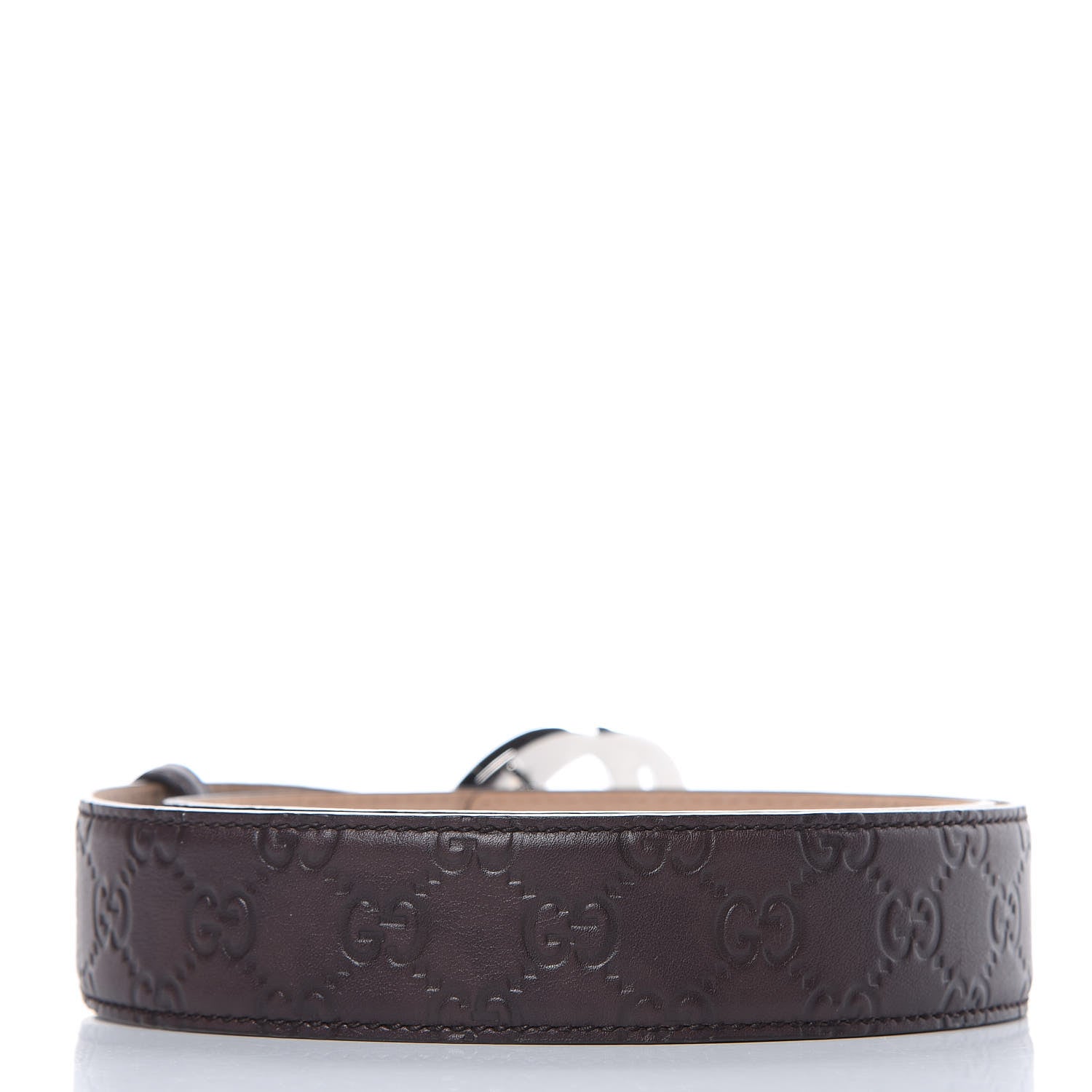 Gucci Guccissima Interlocking G Belt 95 38 Dark Brown 3 of 6