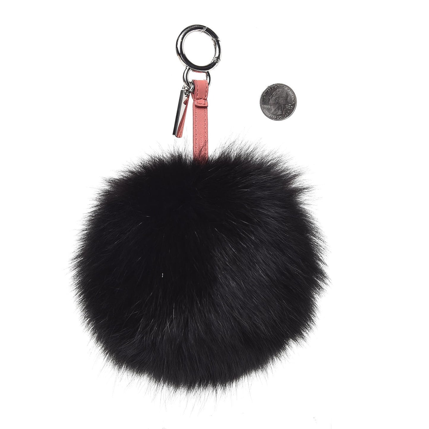 Fox Fur C ABCharm Bag Charm Pink Black