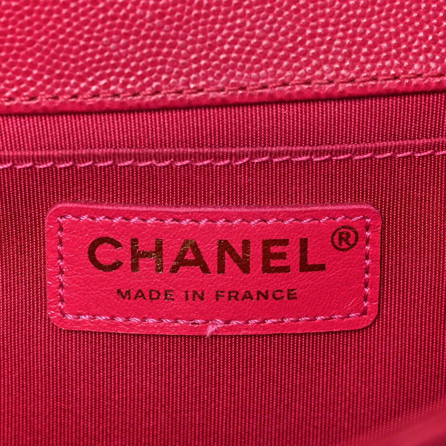 Caviar Quilted Medium Boy Flap Fuchsia