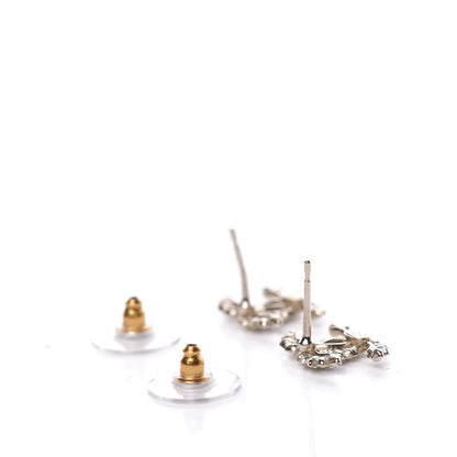 Chanel Strass Crystal Dazzling Wheat CC Earrings Gold 3 of 5