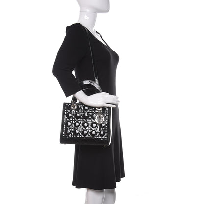 Christian Dior Patent Cannage Medium Lady Dior Black 2 of 10