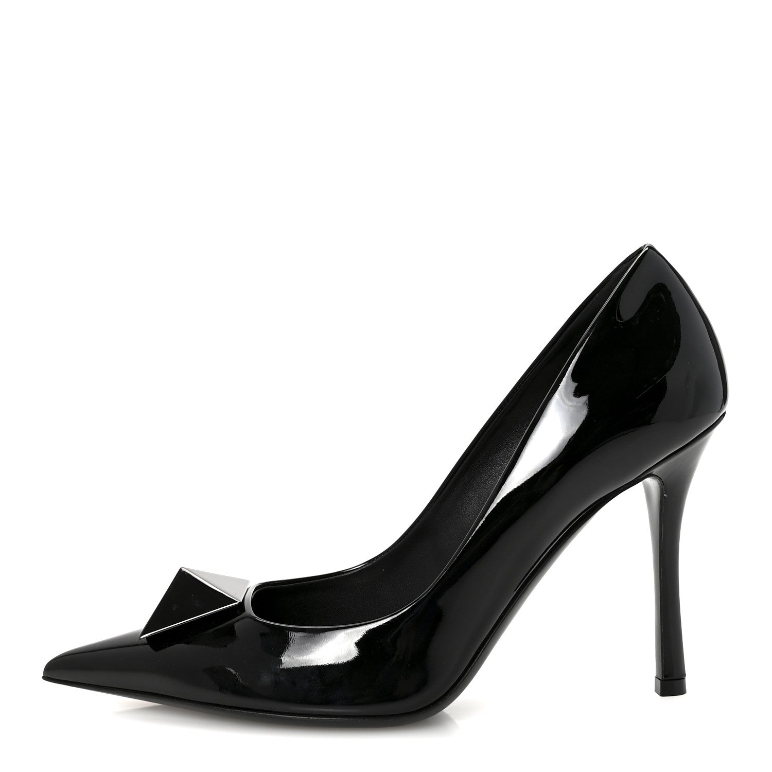 Valentino Garavani Patent Tonal One Stud 100mm Pumps 40.5 Black 1 of 9